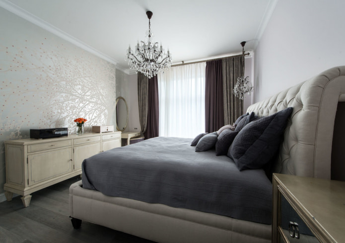 helles Schlafzimmer im neuen klassischen Stil