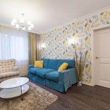 Tapete im Wohnzimmer Interieur-18