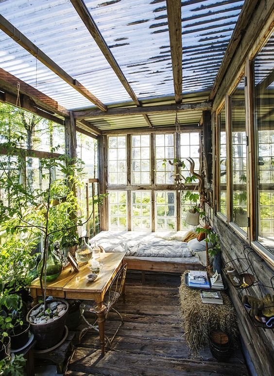 Schlafzimmer auf der Veranda