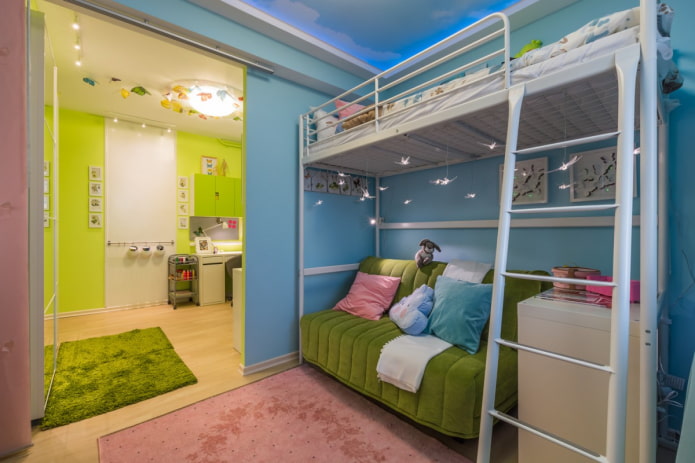 Kinderzimmer in einem Gebäude aus der Chruschtschow-Ära
