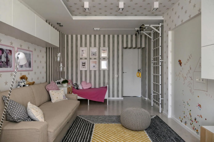 Kinderzimmer im Wohnzimmer