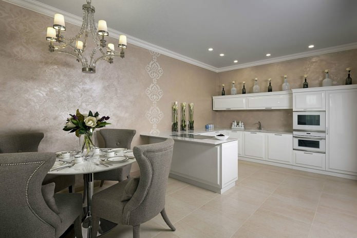 Beige Tapete