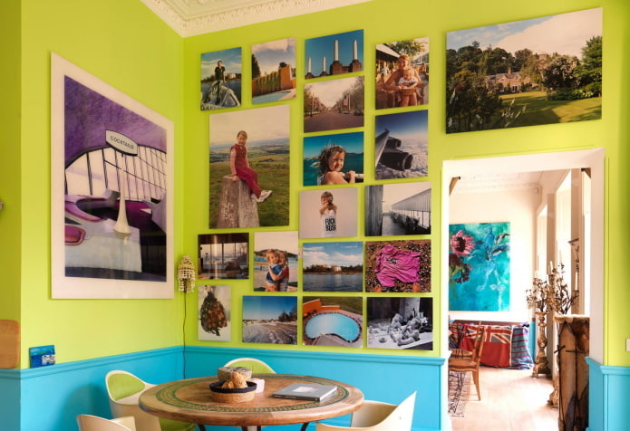 Fotos ohne Rahmen im Interieur