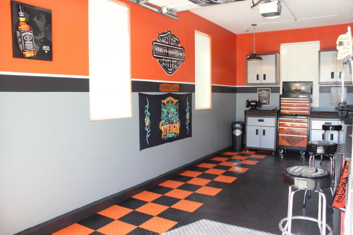 orange-graue Tapete
