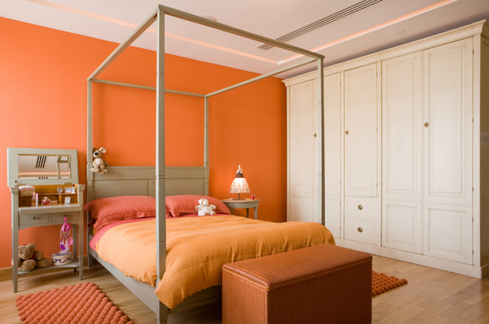 orange Wände