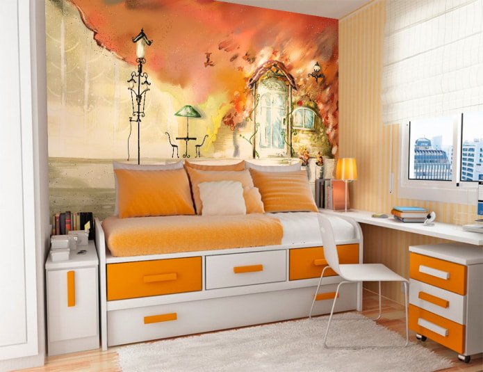 Orange Fototapete