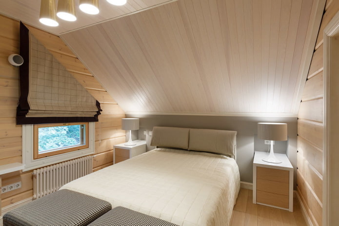 Holzwände im Schlafzimmer