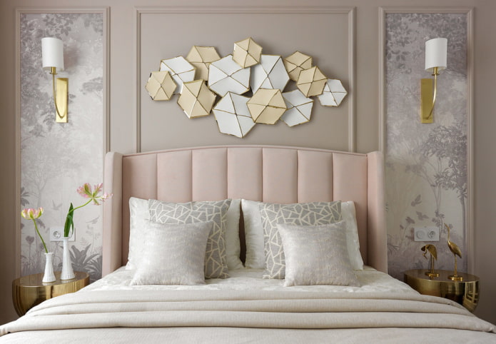 Wandpaneel im Schlafzimmer