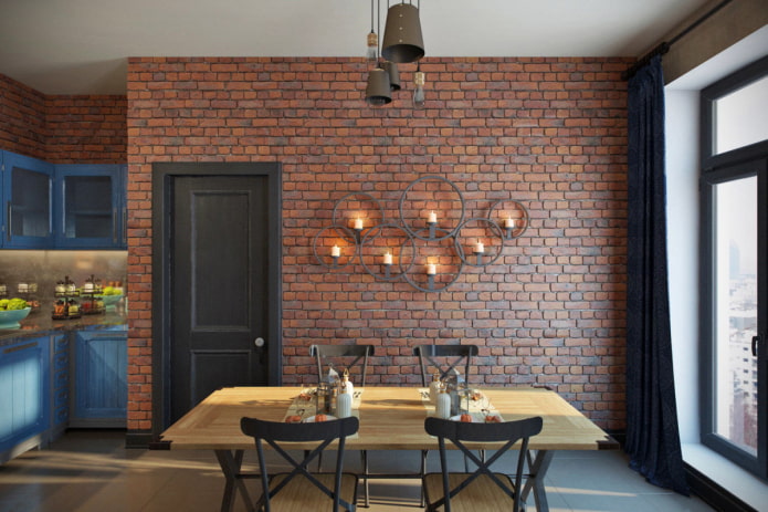 Wandpaneel im Innenraum im Loft-Stil
