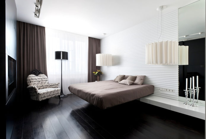 Schwebendes Bett in modernem Design
