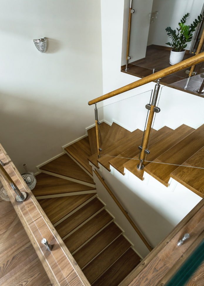 Glasgeländer im Haus
