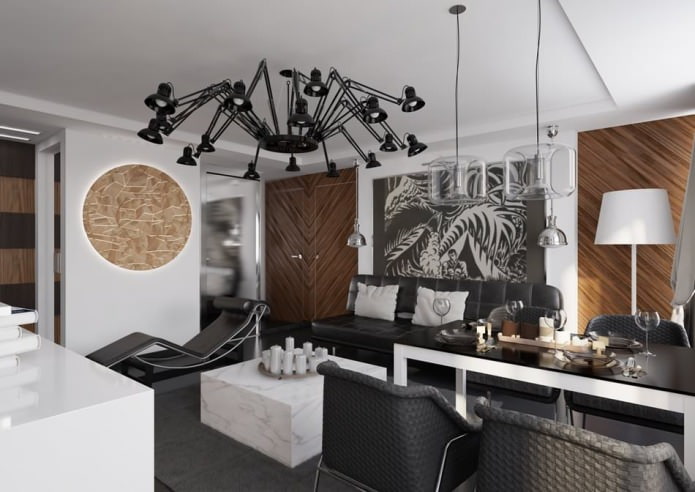 Innenraum einer 54 m² großen Wohnung.