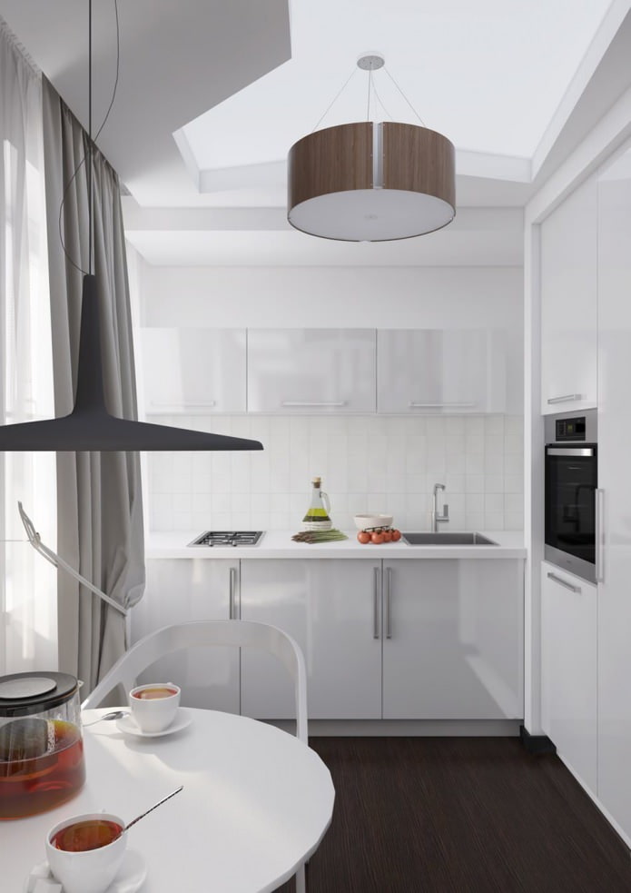 Küche im Innenbereich einer 54 m² großen Wohnung.