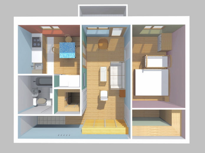Wohnung mit begehbarem Wohnzimmer
