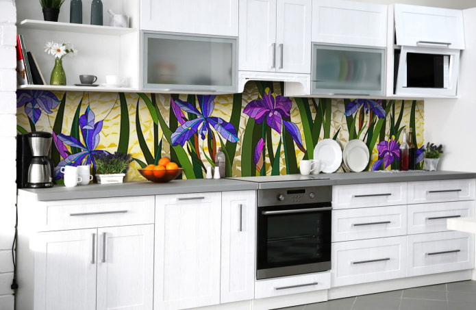 Küchenschürze Blumen