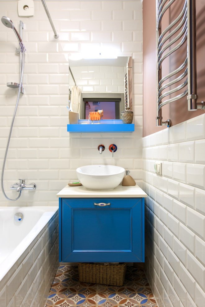 Innenansicht des Badezimmers im Studio-Apartment