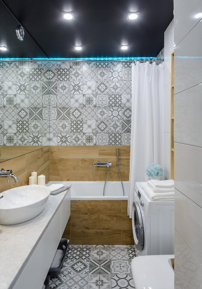 Kleines Badezimmer im Scandi-Stil