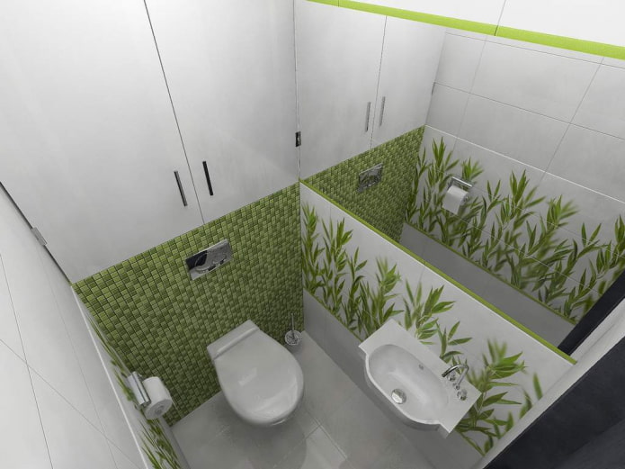 Einbauschrank im Toilettenraum