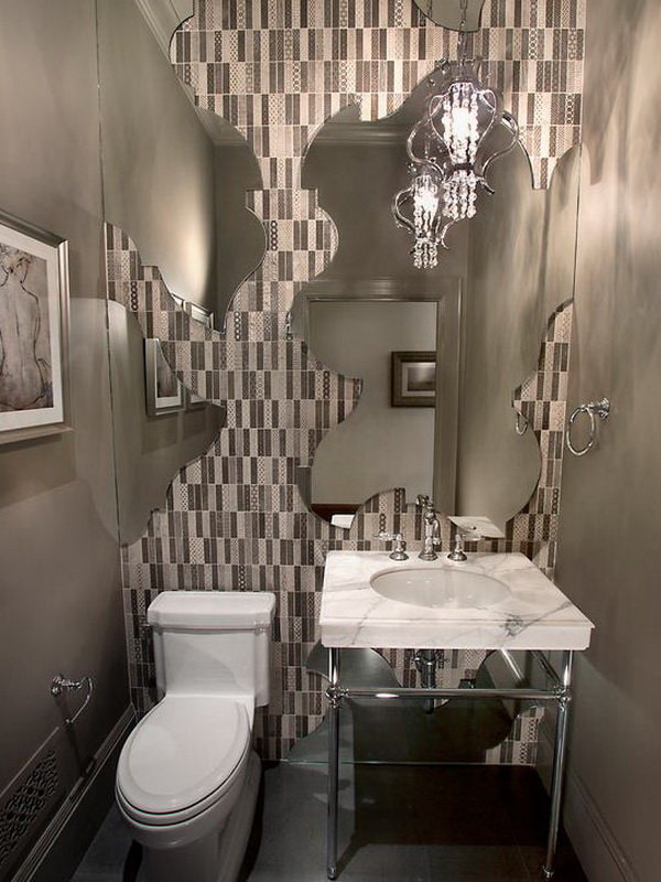 Toilette in Grau
