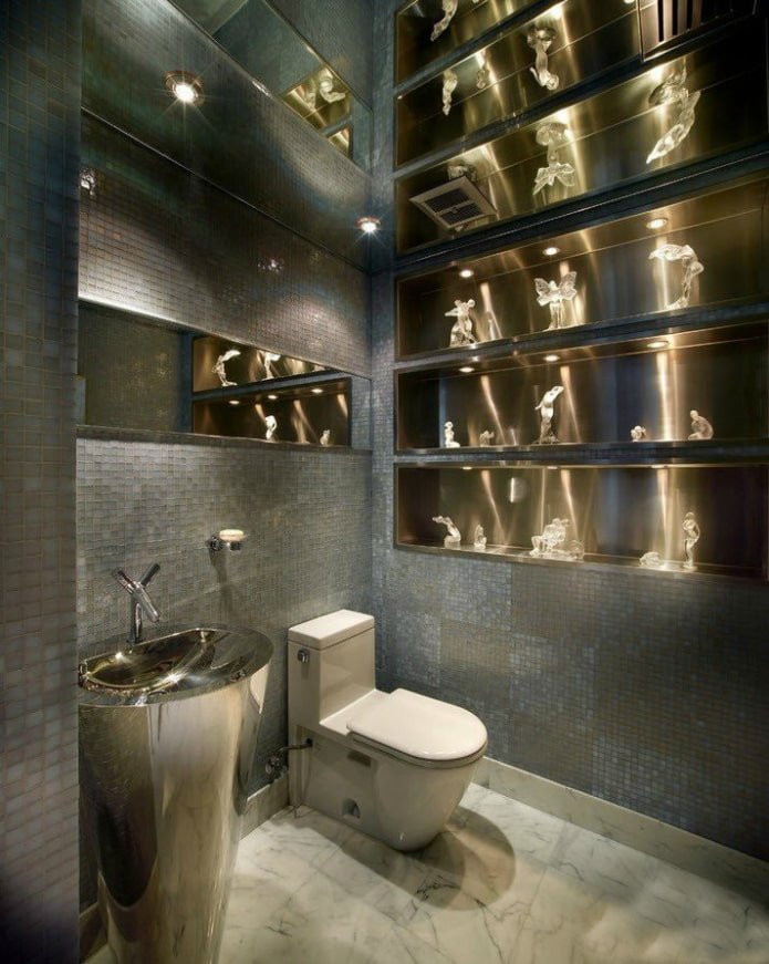 Toilette in Grau