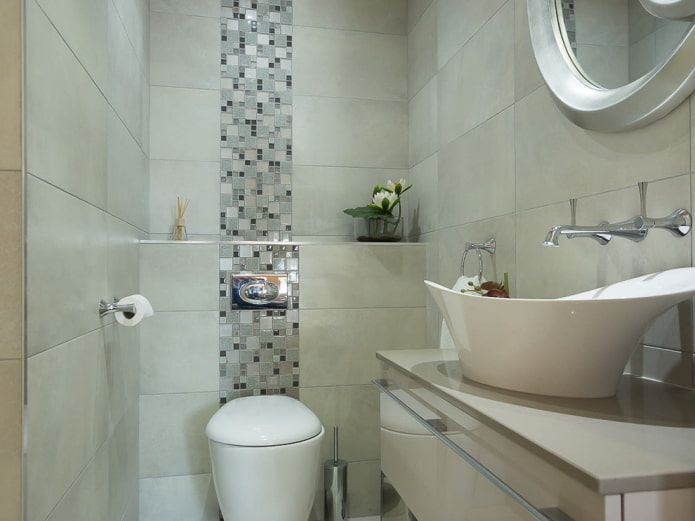 Toilettendesign in Grautönen