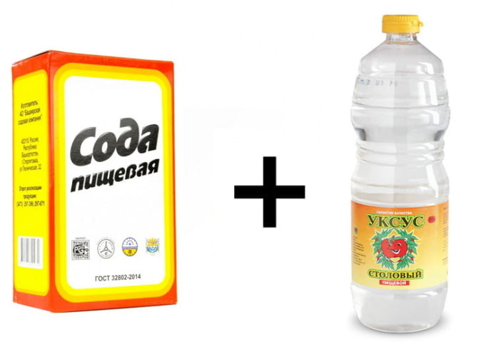 Essig und Soda