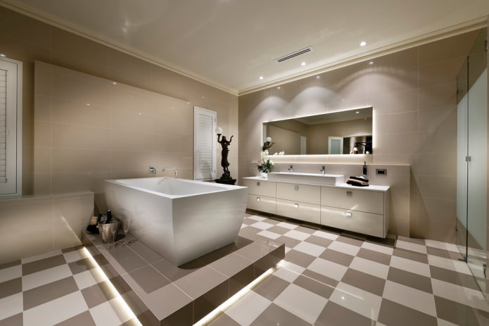 Bodenbeleuchtung im Badezimmer