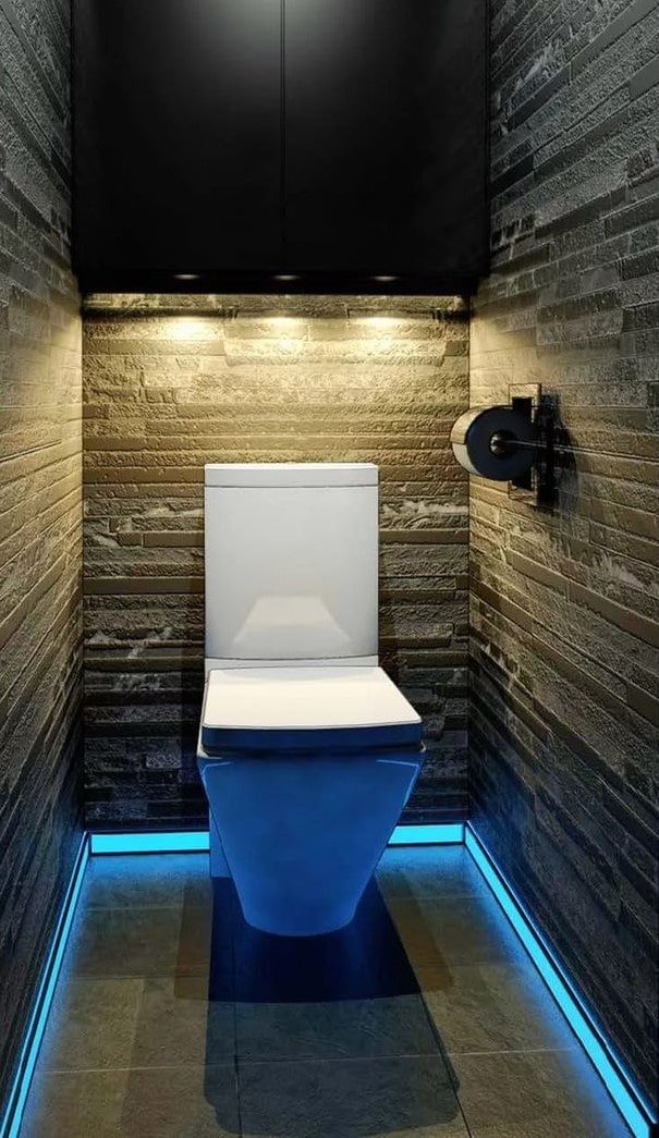 Bodenbeleuchtung im Toilettenraum