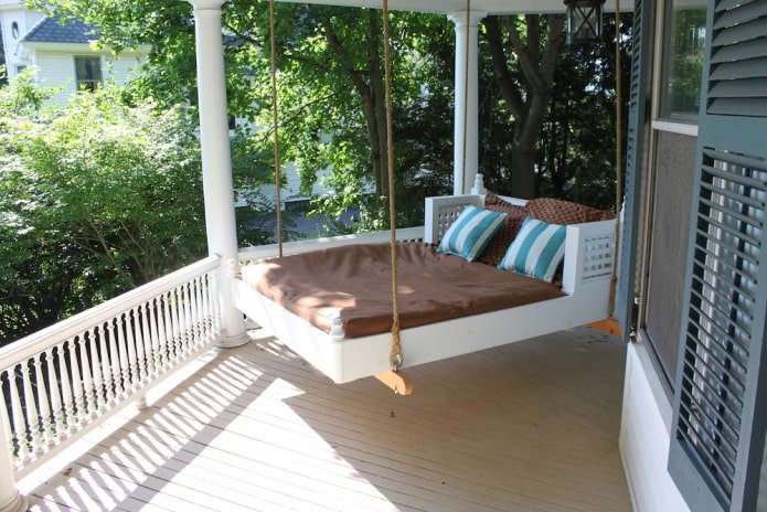 Hängebett auf der Veranda
