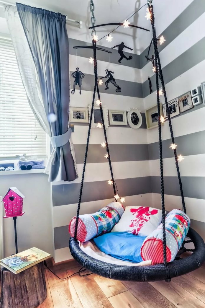 Hängesessel im Kinderzimmer