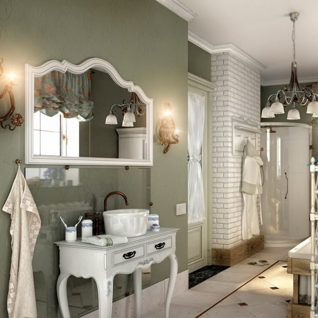 Badezimmer im Provence-Stil