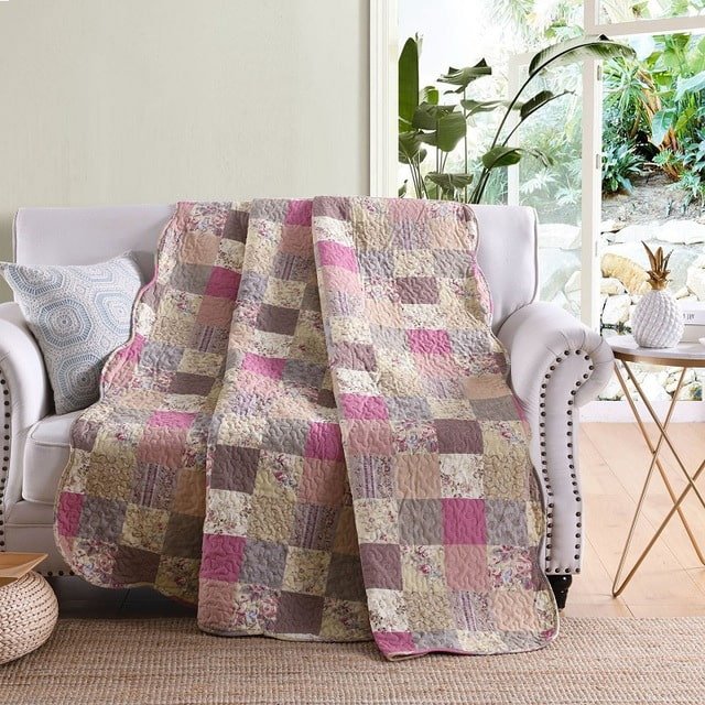 Patchwork-Tagesdecke für Sofa im Innenbereich