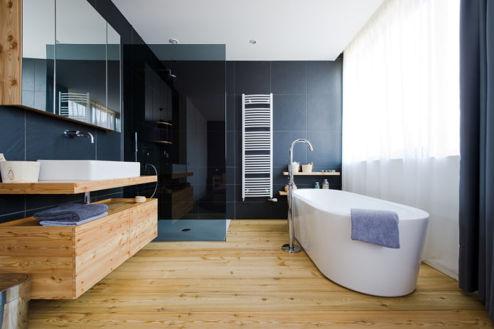 Holzböden im Badezimmer