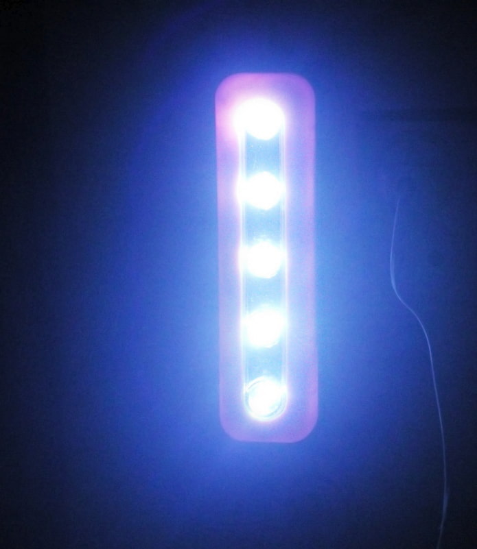 Lampe in Betrieb