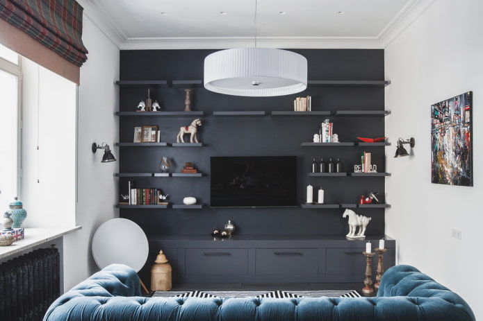 Wandregale im Wohnzimmer