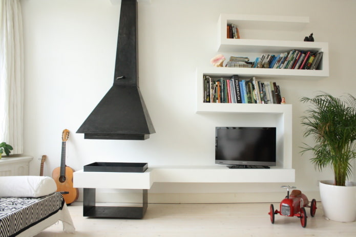 Wandregal-Design im Innenraum