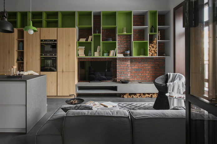 Wandregale im Loft-Stil