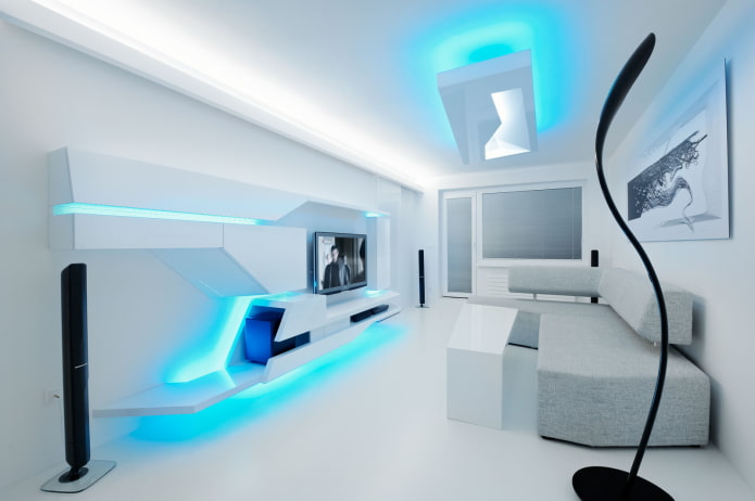 Deckenleisten im Hightech-Stil