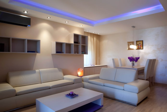 Deckenstruktur mit LED-Hintergrundbeleuchtung
