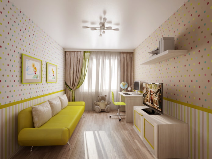 Satin-Spanndecke im Kinderzimmer