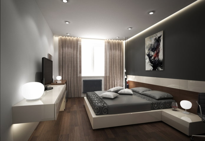 Einbauleuchten im Schlafzimmer