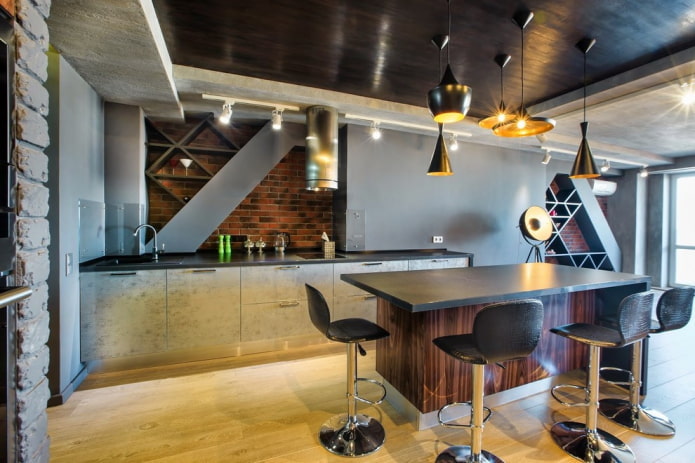 Küche im Loft-Stil