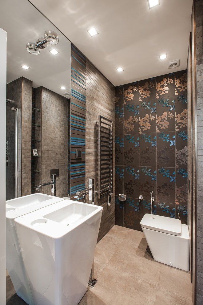 Einstufiges Design im Badezimmer
