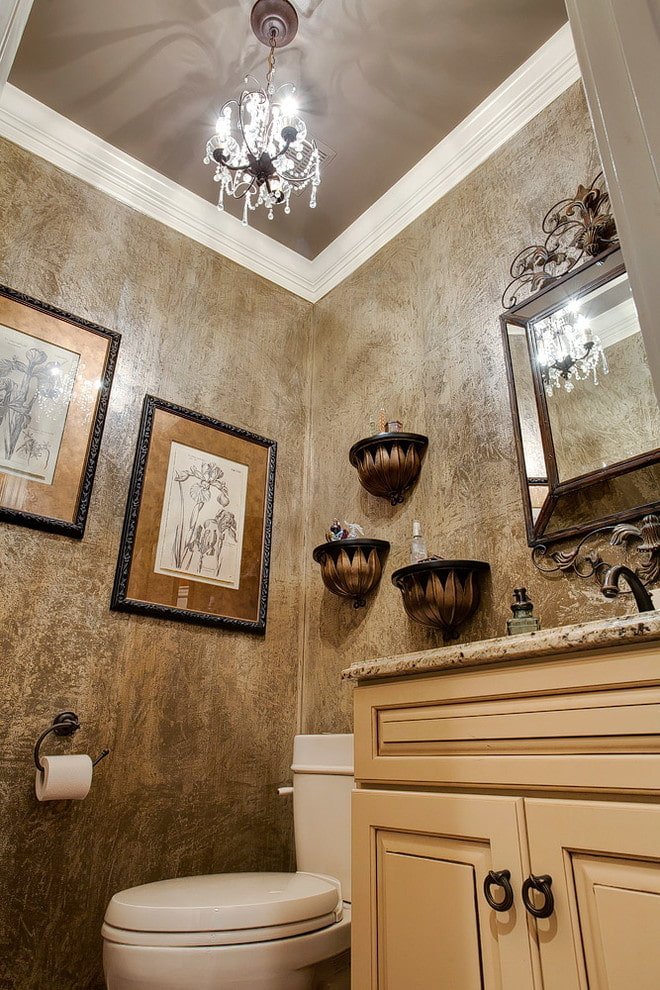 Venezianischer Dekorputz in der Toilette