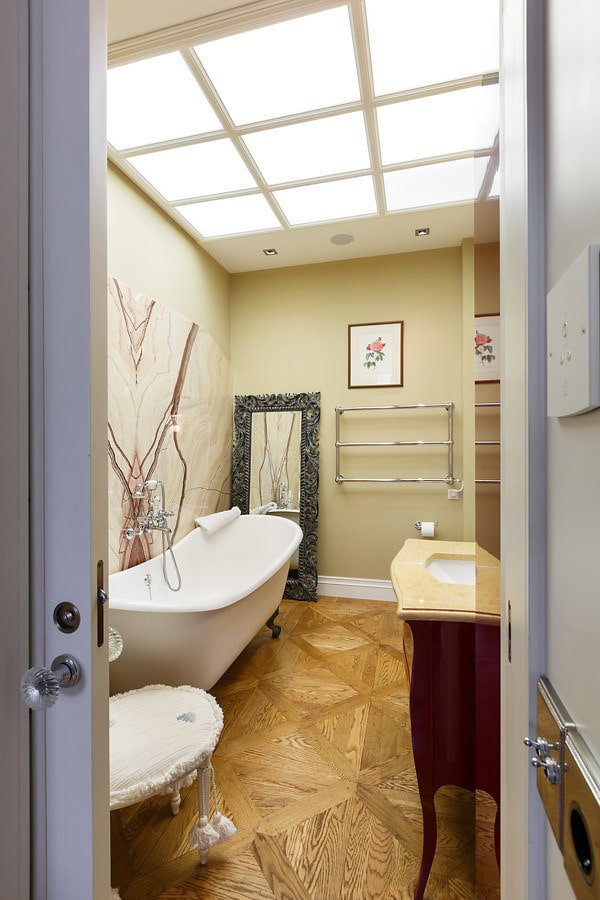 Glasdecke im Badezimmer