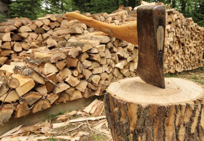 Brennholz hacken