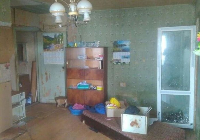 Zimmer vor der Renovierung