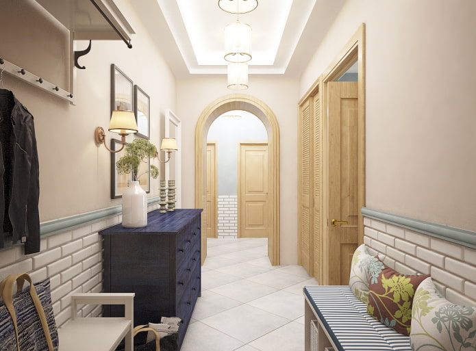 Flur-Innenarchitektur im Provence-Stil