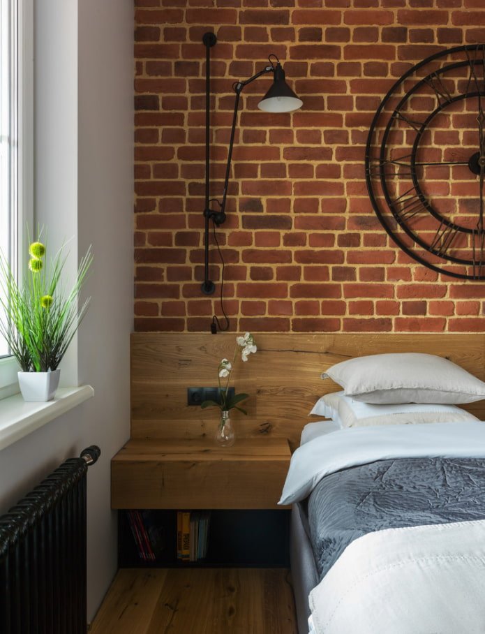 Nachttisch im Loft-Stil