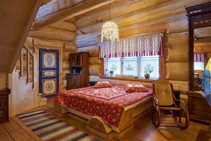 Schlafzimmer in einer russischen Isba
